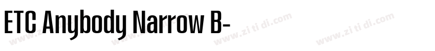 ETC Anybody Narrow B字体转换